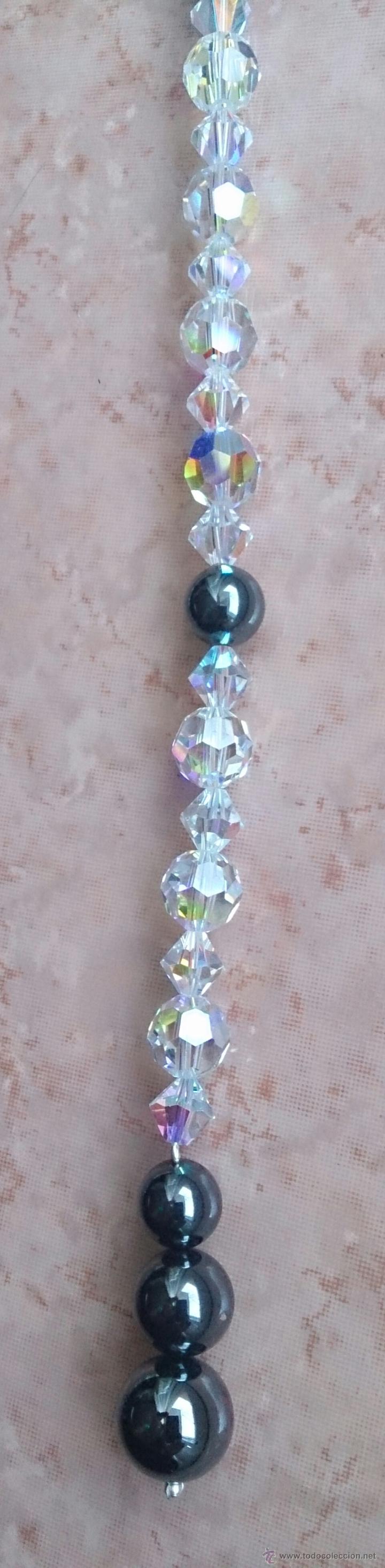 Joyeria: Original collar de piedras swarovski y hematites . - Foto 8