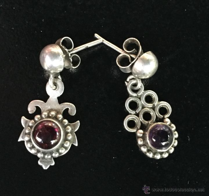 Joyeria: Pareja de pendientes de plata - Foto 1