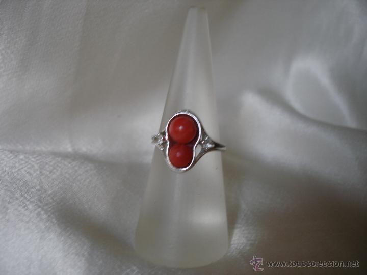 Joyeria: ANILLO DE PLATA Y CORAL ROJO - Foto 2