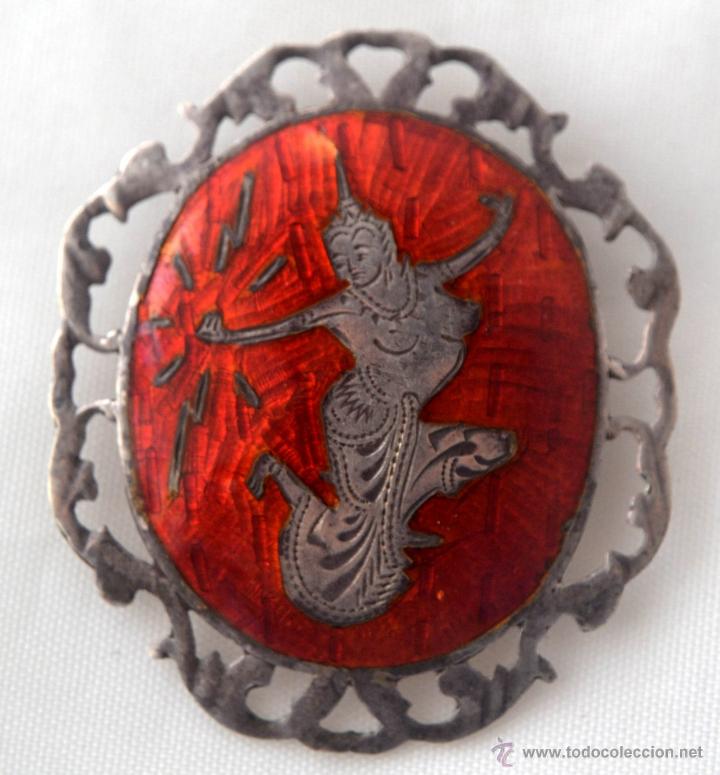 Joyeria: ANTIGUO BROCHE DE PLATA SIAM - Foto 1