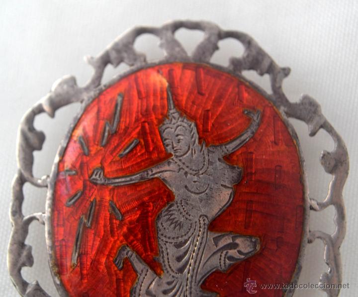 Joyeria: ANTIGUO BROCHE DE PLATA SIAM - Foto 4