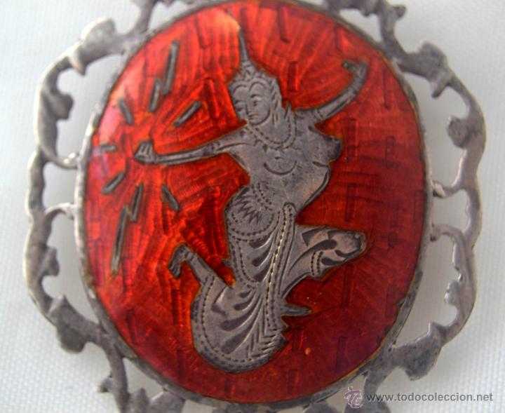 Joyeria: ANTIGUO BROCHE DE PLATA SIAM - Foto 6