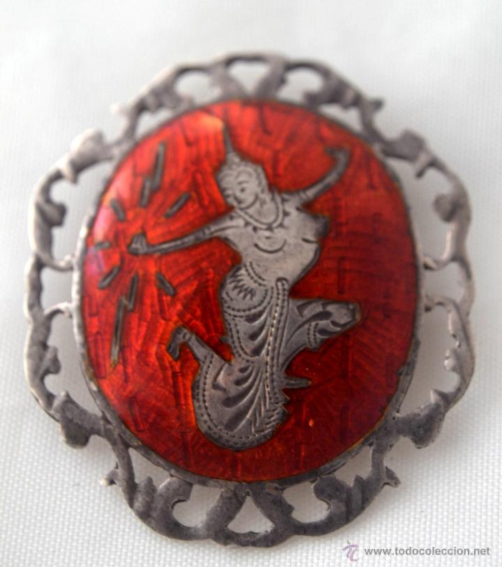 Joyeria: ANTIGUO BROCHE DE PLATA SIAM - Foto 9
