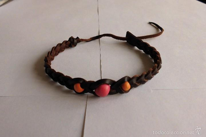 Joyeria: Pulsera vintage de cuero con adornos - Foto 1