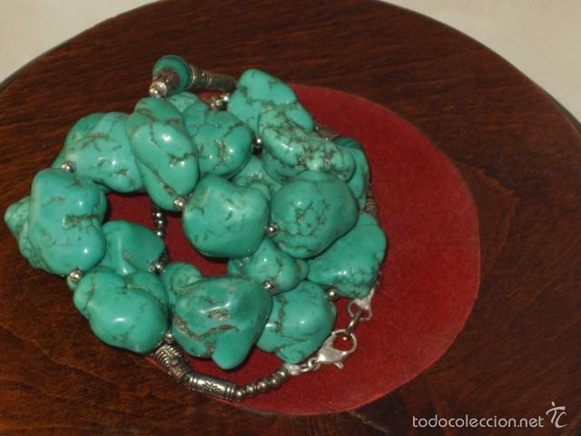 Joyeria: COLLAR DE TURQUESA VERDE. - Foto 3