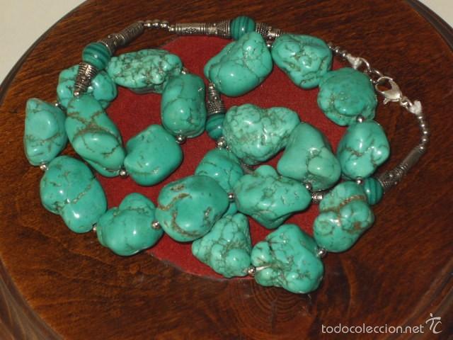 Joyeria: COLLAR DE TURQUESA VERDE. - Foto 4