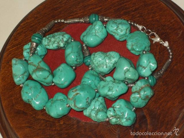 Joyeria: COLLAR DE TURQUESA VERDE. - Foto 5