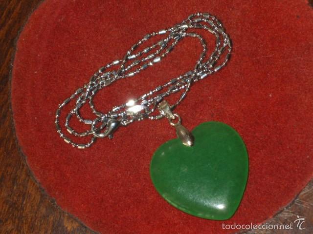 Joyeria: COLGANTE CORAZON JADE VERDE. - Foto 1