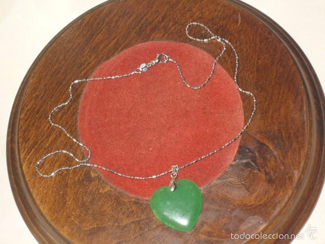 Joyeria: COLGANTE CORAZON JADE VERDE. - Foto 2