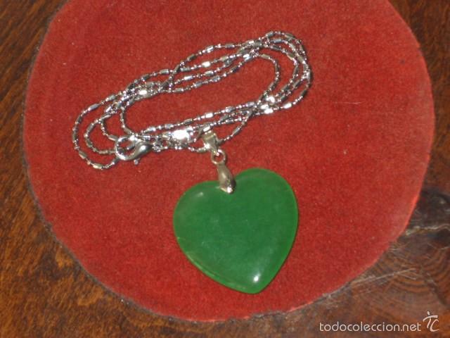 Joyeria: COLGANTE CORAZON JADE VERDE. - Foto 5