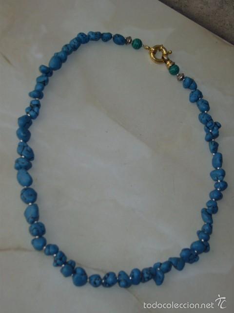 Joyeria: COLLAR DE TURQUESAS RECONSTITUIDAS. - Foto 2