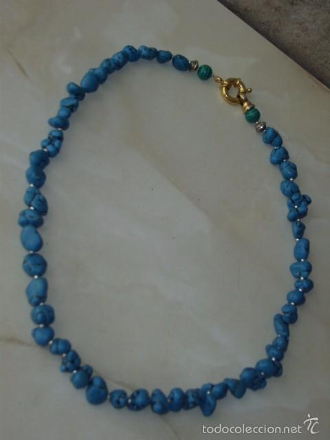 Joyeria: COLLAR DE TURQUESAS RECONSTITUIDAS. - Foto 3