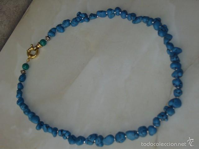 Joyeria: COLLAR DE TURQUESAS RECONSTITUIDAS. - Foto 4