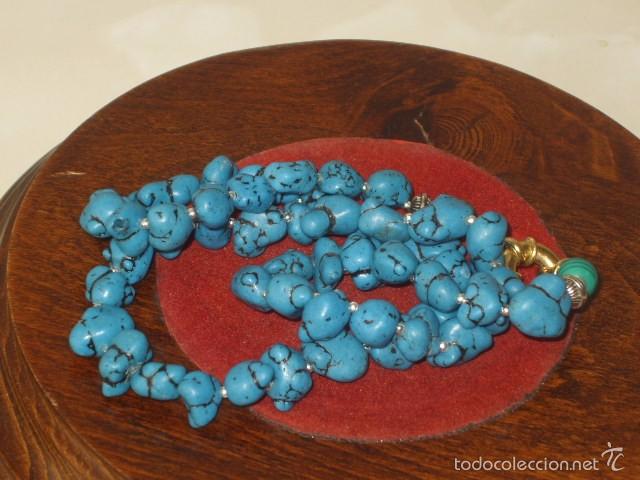 Joyeria: COLLAR DE TURQUESAS RECONSTITUIDAS. - Foto 5