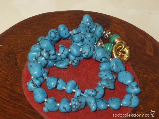 Joyeria: COLLAR DE TURQUESAS RECONSTITUIDAS. - Foto 8