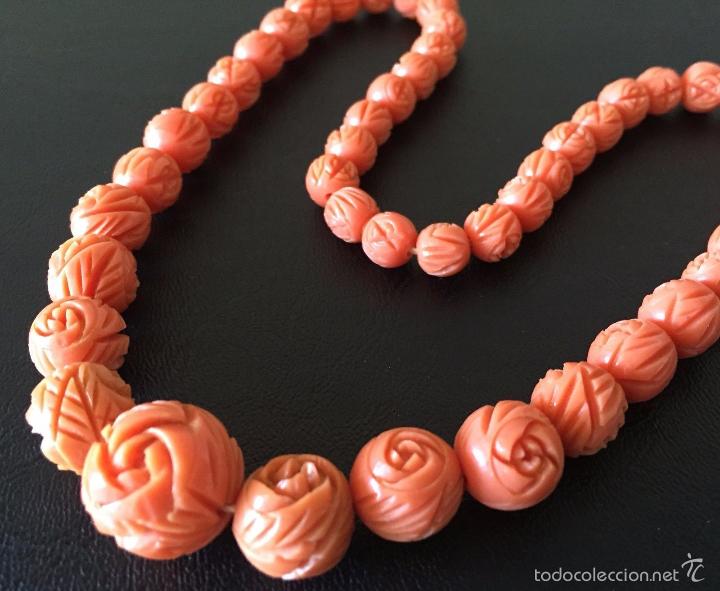 Joyeria: COLLAR DE CELULOIDE COLOR CORAL - Foto 2