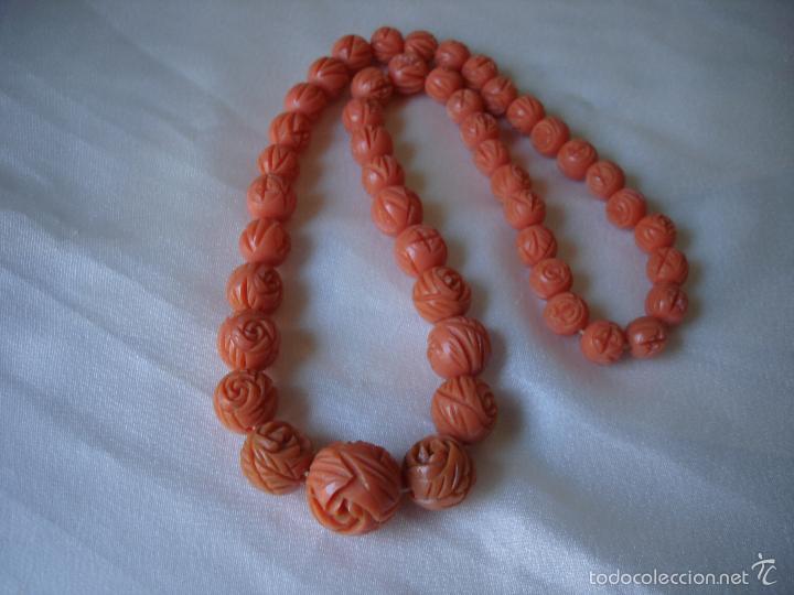 Joyeria: COLLAR DE CELULOIDE COLOR CORAL - Foto 4