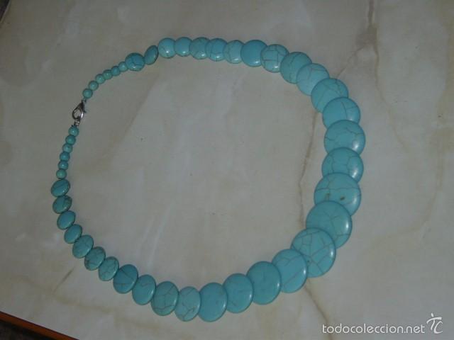 Joyeria: COLLAR TURQUESA AZUL DE LENTEJAS. - Foto 1