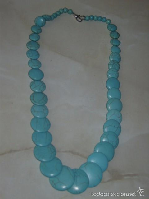 Joyeria: COLLAR TURQUESA AZUL DE LENTEJAS. - Foto 3