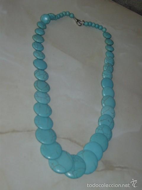 Joyeria: COLLAR TURQUESA AZUL DE LENTEJAS. - Foto 4