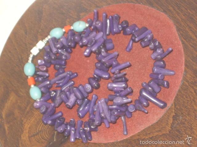 Joyeria: COLLAR DE CORAL MORADO. - Foto 2