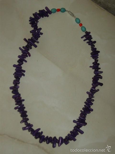 Joyeria: COLLAR DE CORAL MORADO. - Foto 4