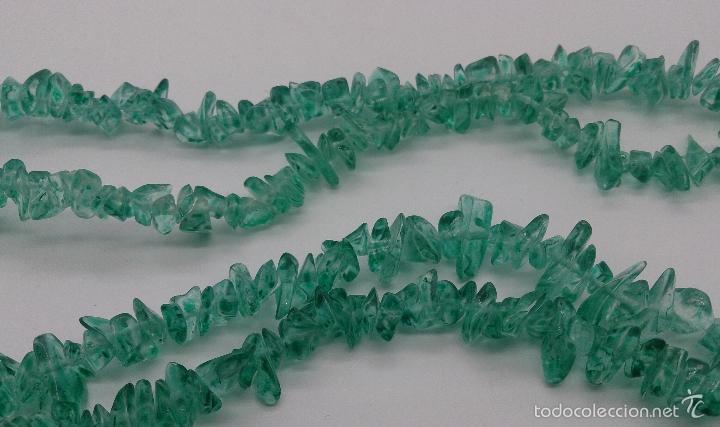 Joyeria: Collar vintage en mineral verde turquesa . - Foto 6