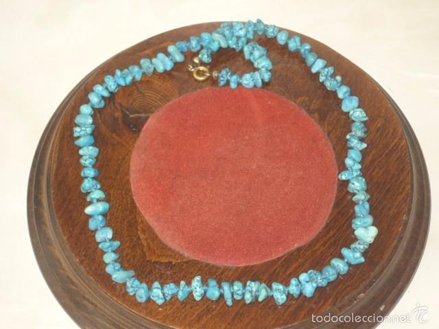 Joyeria: COLLAR DE TURQUESAS ANUDADO.VINTAGE. - Foto 2