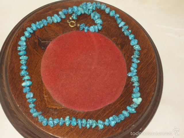 Joyeria: COLLAR DE TURQUESAS ANUDADO.VINTAGE. - Foto 3
