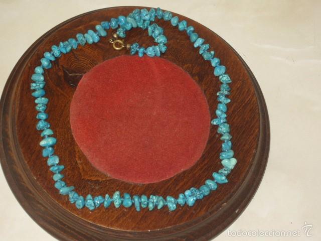 Joyeria: COLLAR DE TURQUESAS ANUDADO.VINTAGE. - Foto 4
