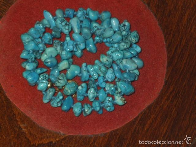 Joyeria: COLLAR DE TURQUESAS ANUDADO.VINTAGE. - Foto 5