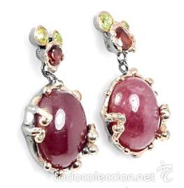 Joyeria: PENDIENTES DE PLATA Y RUBI - Foto 2
