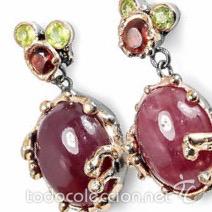 Joyeria: PENDIENTES DE PLATA Y RUBI - Foto 3