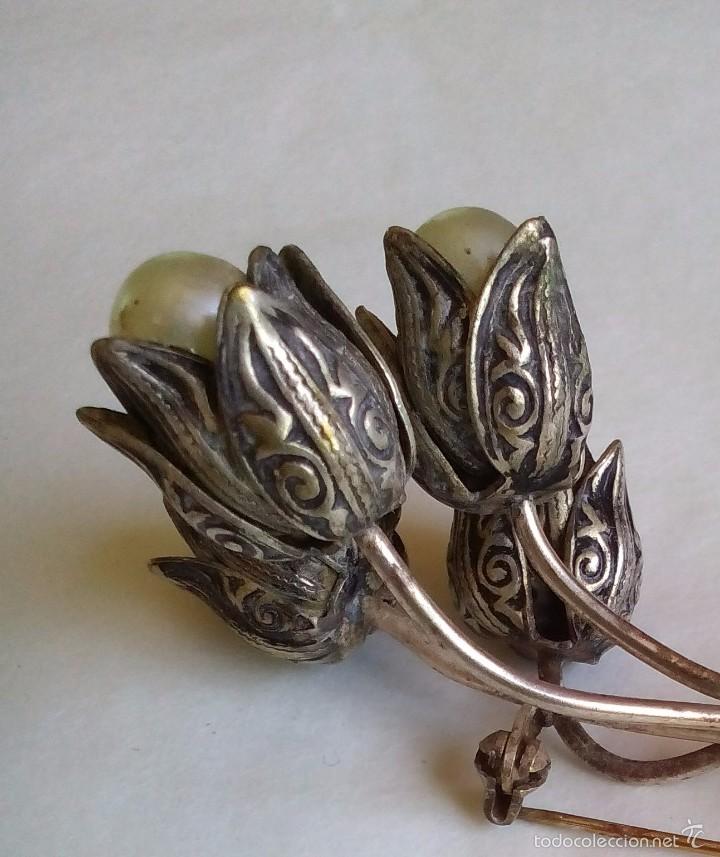 Joyeria: Broche plateado formando un ramillete - Foto 2