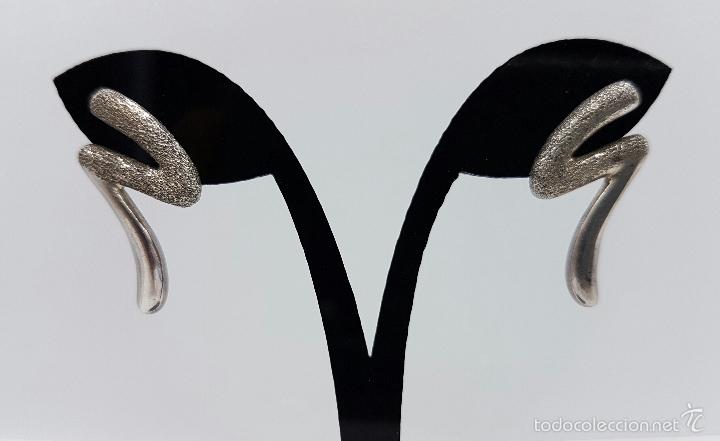 Joyeria: Originales pendientes vintage de dise&ntilde;o sofisticado en plata de ley 925. - Foto 2