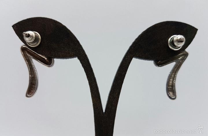 Joyeria: Originales pendientes vintage de dise&ntilde;o sofisticado en plata de ley 925. - Foto 4
