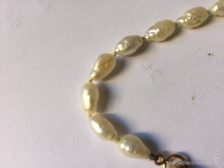 Joyeria: Collar perlas de r&iacute;o y broche de oro - Foto 3