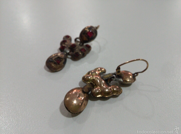 Joyeria: Pendientes de mariposa antiguos. S.XIX - Foto 2