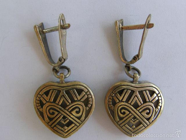Jewelry: PENDIENTES EN PLATA DE LEY Y CERAMICA PINTADA A MANO.