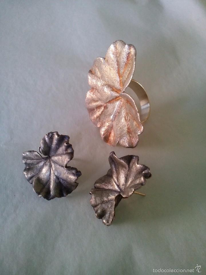 Joyeria: Anillo y pendientes de plata - Foto 1