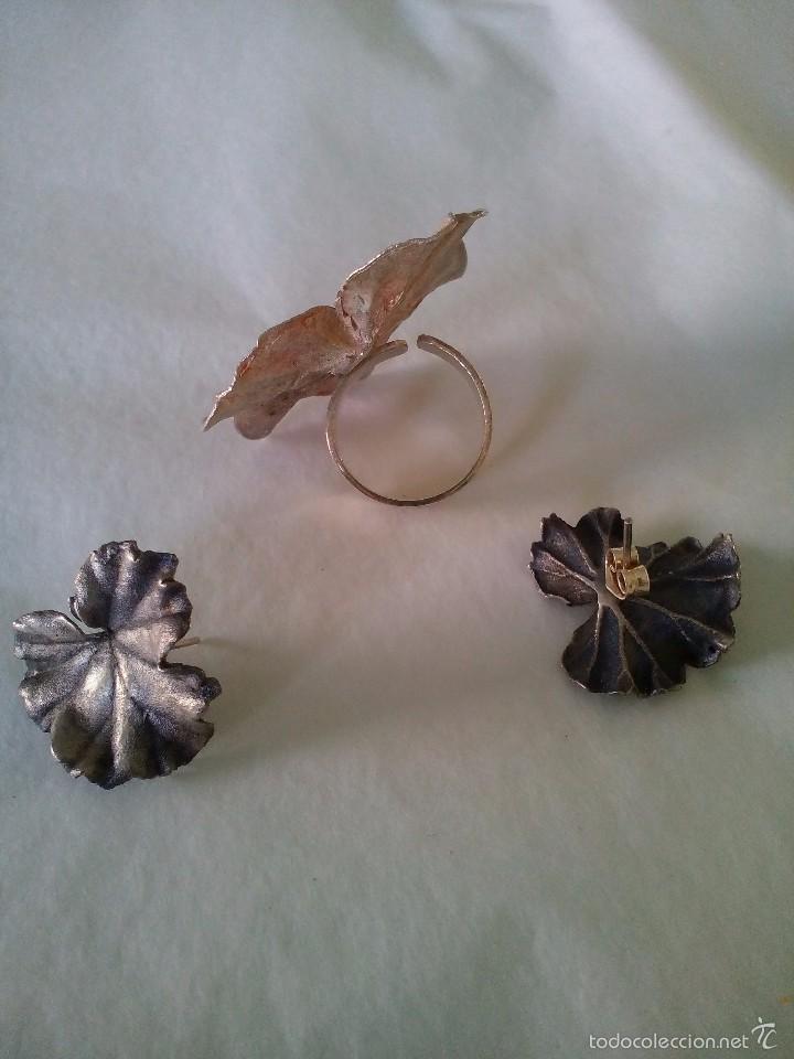 Joyeria: Anillo y pendientes de plata - Foto 2