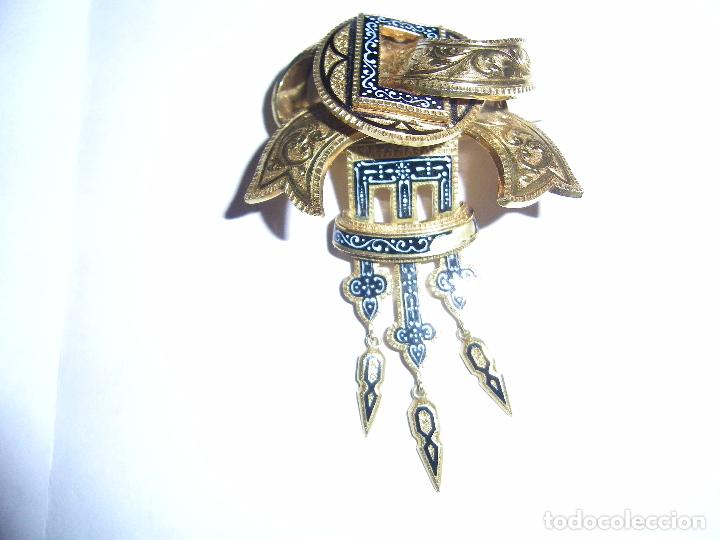 Joyeria: CONJUNTO BROCHE Y PENDIENTES ORO DEL PASADO SIGLO - Foto 11