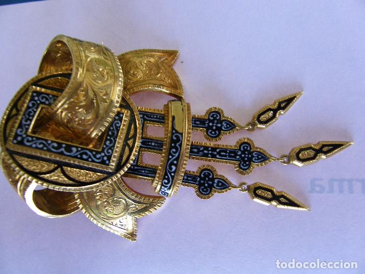Joyeria: CONJUNTO BROCHE Y PENDIENTES ORO DEL PASADO SIGLO - Foto 19