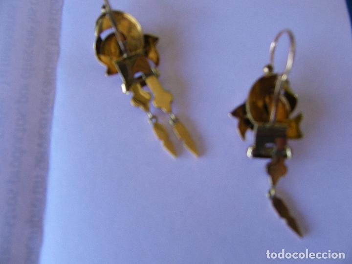Joyeria: CONJUNTO BROCHE Y PENDIENTES ORO DEL PASADO SIGLO - Foto 21