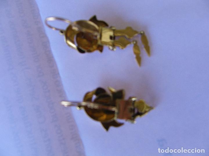 Joyeria: CONJUNTO BROCHE Y PENDIENTES ORO DEL PASADO SIGLO - Foto 23
