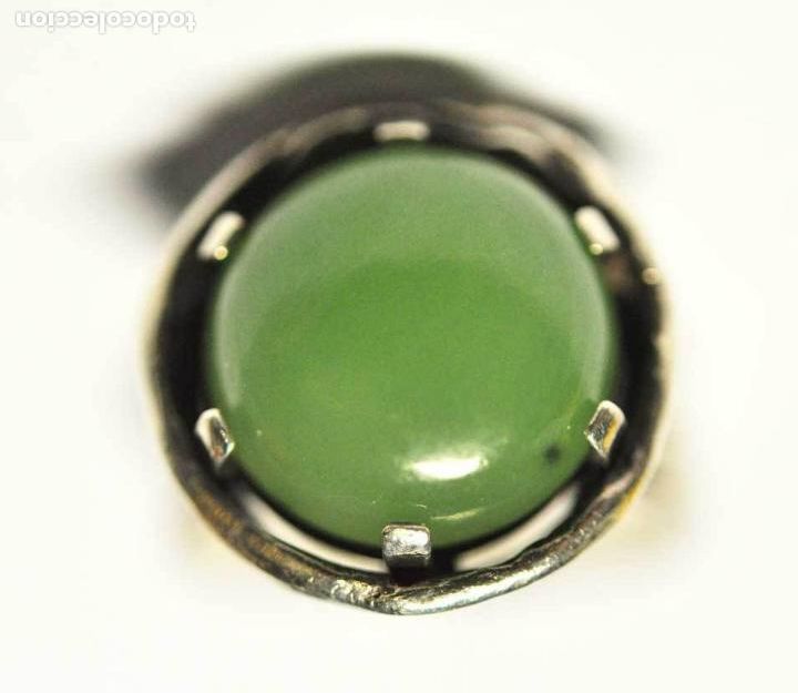 Joyeria: ANILLO DE PLATA CON CABUJON DE JADE - Foto 1