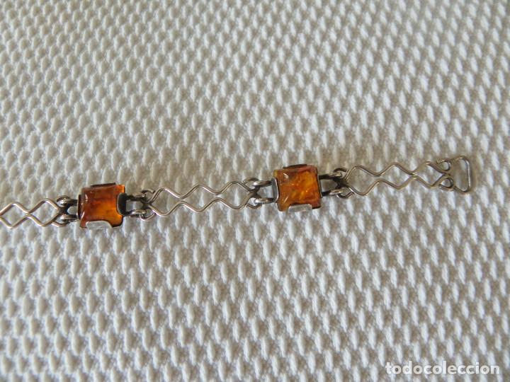 Joyeria: Pulsera de plata maciza con Ambar natural - Foto 2