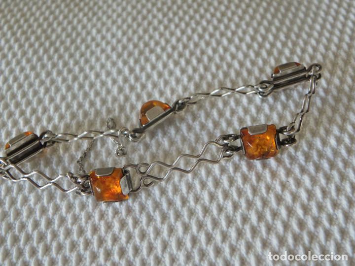 Joyeria: Pulsera de plata maciza con Ambar natural - Foto 4
