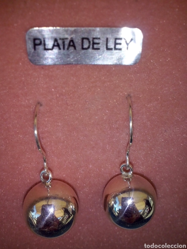 Joyeria: Pendiente plata de ley 925 bola de 14 mm - Foto 1