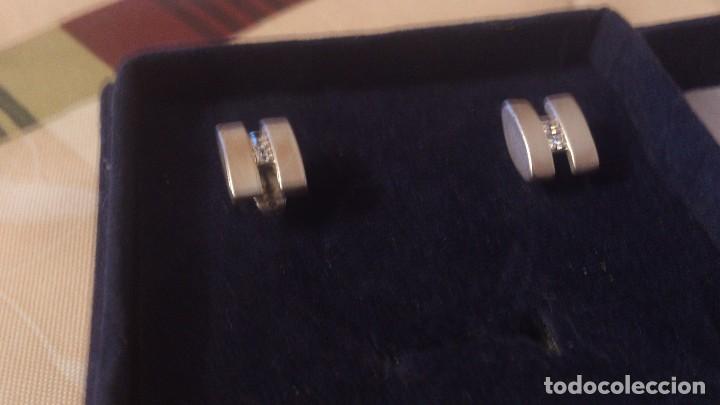 Joyeria: Preciosos pendientes de plata de ley con circonitas. - Foto 2